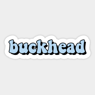 Pale Blue Buckhead Sticker